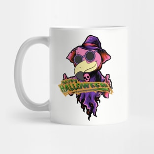 Halloween Ghost Flamingo Mug